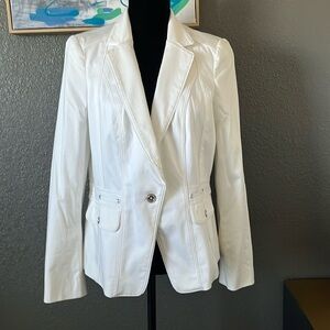 WHBM White Blazer Size 14
